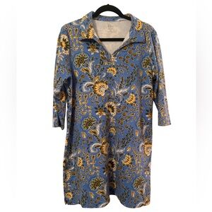 Kim Rogers | Women’s Petite Blue Floral Mini Dress - L